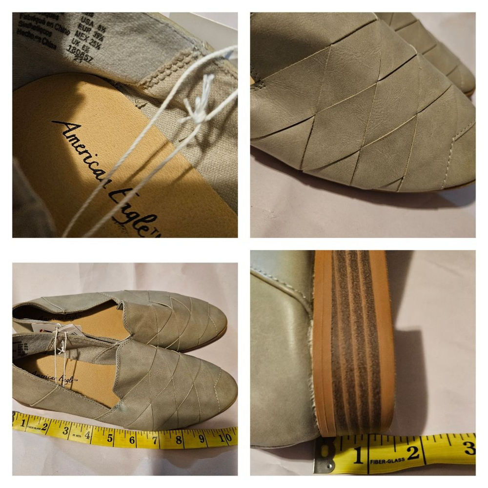 American Eagle Woven Loafers Size 8.5 Gray New with tags - Picture 3 of 11